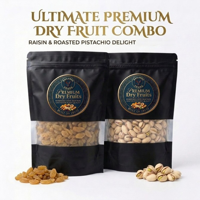 Premium Pistachios (Pista) & Raisins (Kishmish) Combo | 250g Each