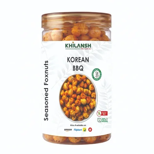 Healthy Korean BBQ Roasted Makhana (70gm) | Low-Calorie & High-Protein Crunchy Snack | Gluten-Free & Naturally Roasted