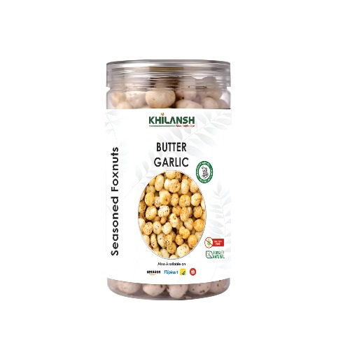 Butter Garlic Roasted Makhana in Olive Oil – Gluten-Free & Low-Calorie | 70g