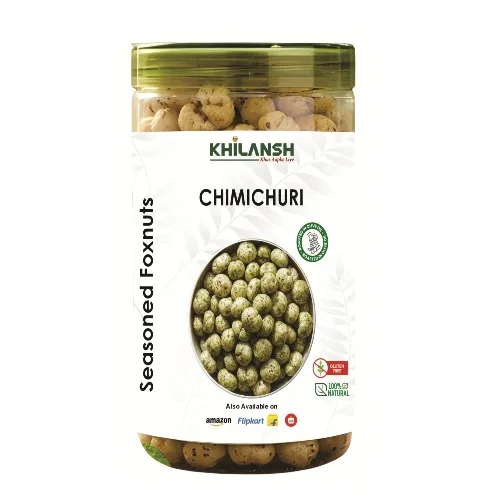Healthy Chimi Churri Roasted Makhana (70gm) | Low-Calorie & High-Protein Crunchy Snack | Gluten-Free & Naturally Roasted